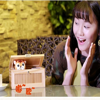 Горячая РАСПРОДАЖА, Детская Новая Электронная бесполезная коробка со звуком, милая игрушка в виде тигра, подарочный стол для снятия стресса