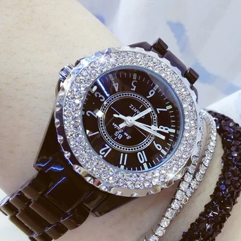 Керамические часы Женские, Лучший бренд класса Люкс 2021, Элегантные Женские наручные часы с бриллиантами, Водонепроницаемый браслет со стразами, женские часы