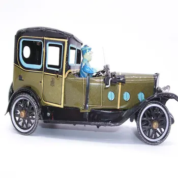 [Забавная] Коллекция для взрослых Ретро Заводная игрушка Металлическая Жесть старинные автомобили Испанский автомобиль Механические заводные игрушки фигурки модель детский подарок