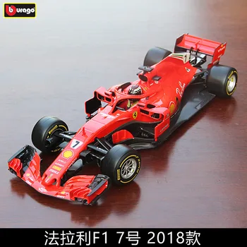 Bburago 1:18 F1 Ferrari 2018 SF71 # 7 # 5 Сплав F1 модель автомобиля литье под давлением модель автомобиля имитация украшения автомобиля коллекция подарочных игрушек