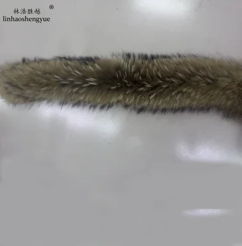 Linhaoshengyue Прямой воротник из енота длиной 80 см