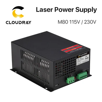 Cloudray 80 Вт CO2 Лазерный источник питания 115 В/230 В для CO2 лазерной гравировки, резки M80 категория