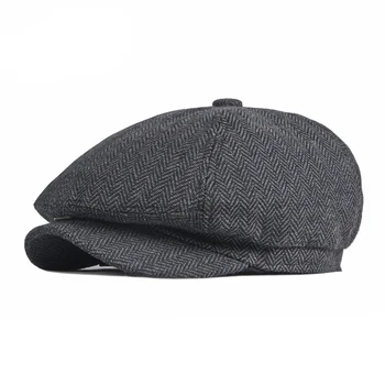 Шерстяные кепки газетчика, классическая восьмиугольная шляпа в елочку, мужские шляпы британских художников, мягкие осенне-зимние кепки Gorras Gatsby